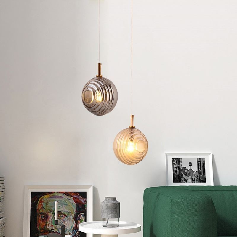 Glass Pendant Light Creative Decorative Glass Globe Loft