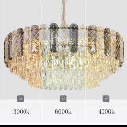 European Pendant Light Crystal Round Ceiling Light