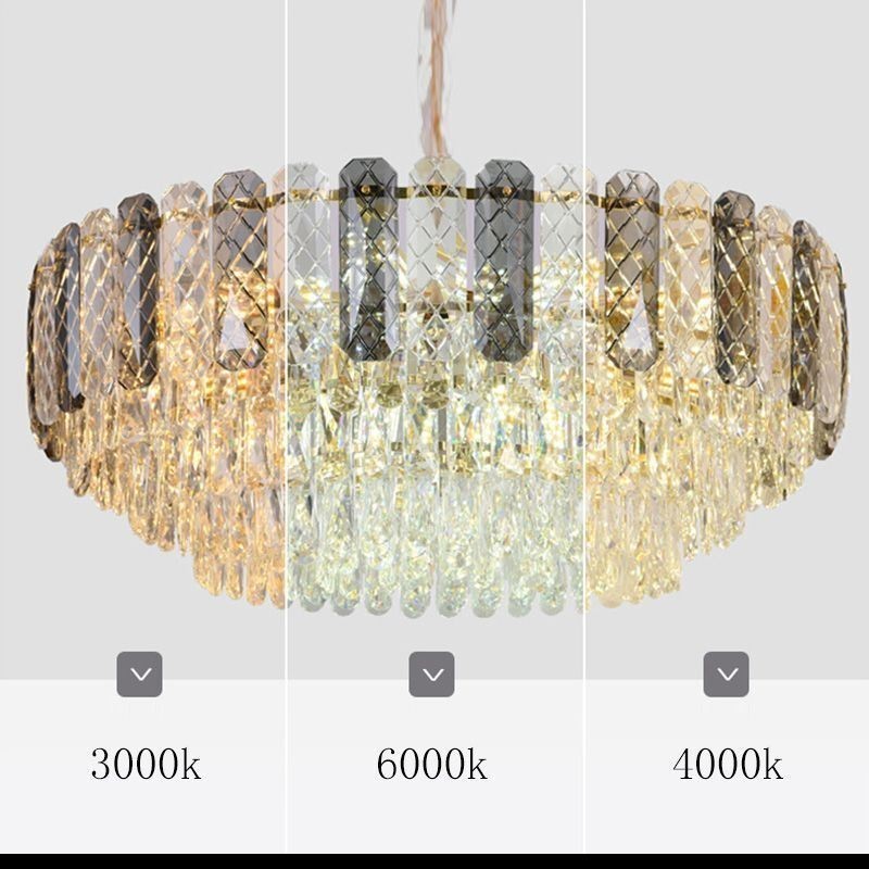 European Pendant Light Crystal Round Ceiling Light