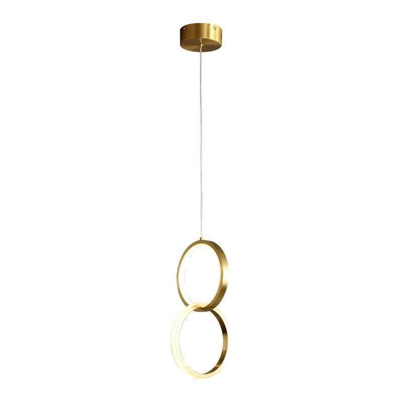 Pendant Light Brass Rings Decorative Light Fixture