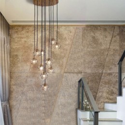 Mordern Crystal Soccer Ball Shape Ceiling Light Hanging Lights