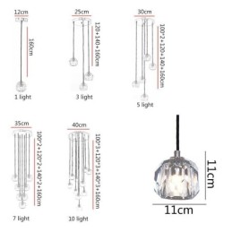 Mordern Crystal Soccer Ball Shape Ceiling Light Hanging Lights