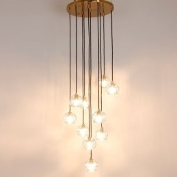 Mordern Crystal Soccer Ball Shape Ceiling Light Hanging Lights