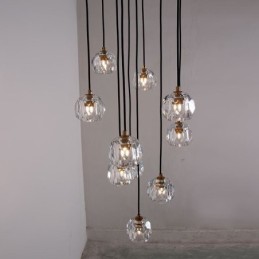 Mordern Crystal Soccer Ball Shape Ceiling Light Hanging Lights