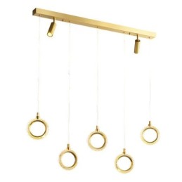 Pendant Light Acrylic Ring Light Fixture with Spotlight