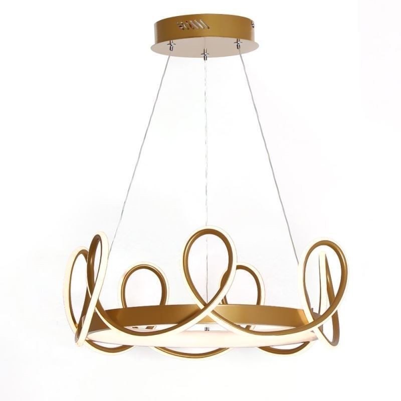 Modern Hanging Light Crown Pendant Light Aluminum 1 Light