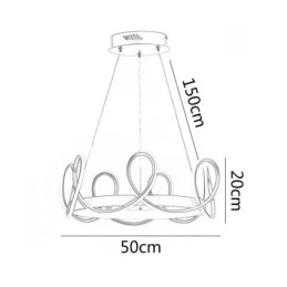 Modern Hanging Light Crown Pendant Light Aluminum 1 Light