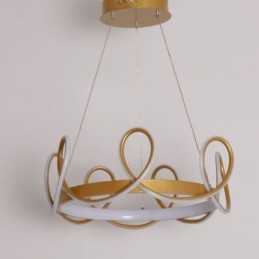 Modern Hanging Light Crown Pendant Light Aluminum 1 Light