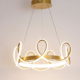 Modern Hanging Light Crown Pendant Light Aluminum 1 Light