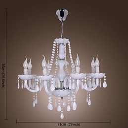 Rustic Lodge Crystal Electroplated Crystal Chandelier