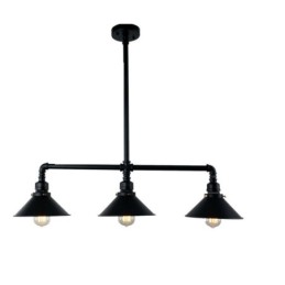 3 Light Retro Industrial Vintage Water Pipe Pendant Light Chandelier Country Rustic Style