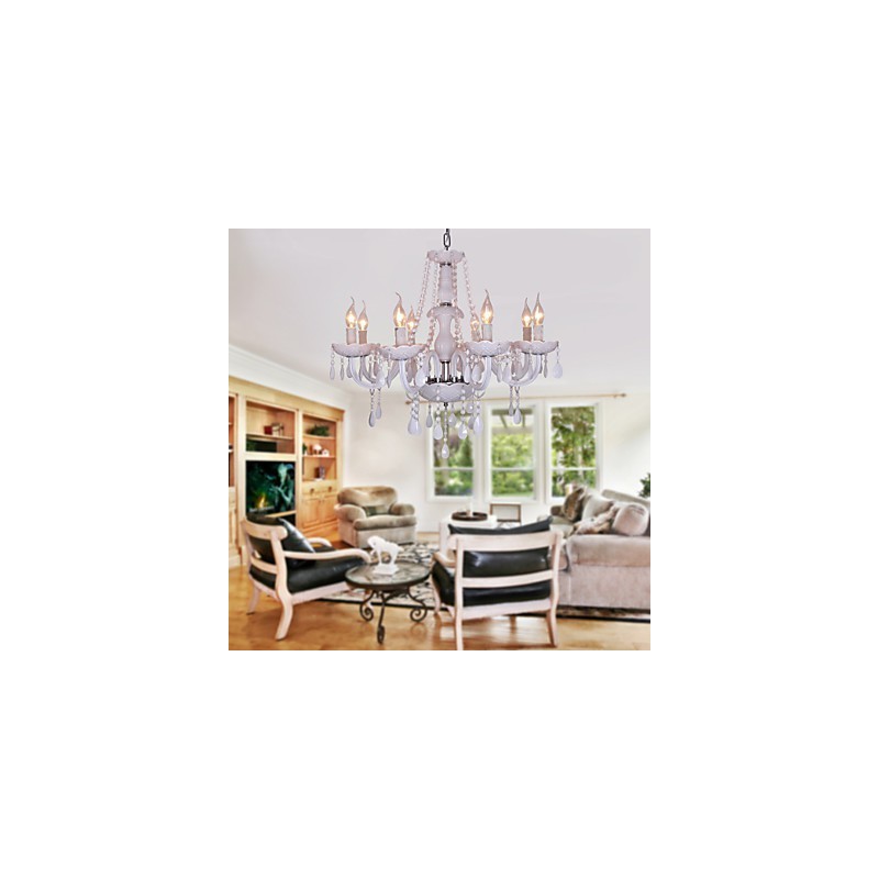 Rustic Lodge Crystal Electroplated Crystal Chandelier