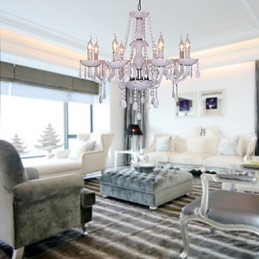 Rustic Lodge Crystal Electroplated Crystal Chandelier