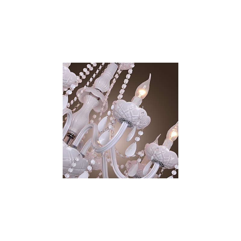 Rustic Lodge Crystal Electroplated Crystal Chandelier