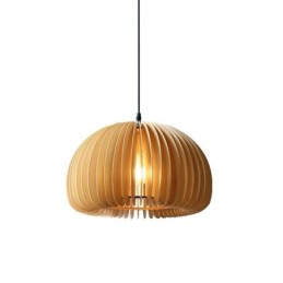 Retro Style Pendant Light Basswood Pumpkin Pendant Lamp