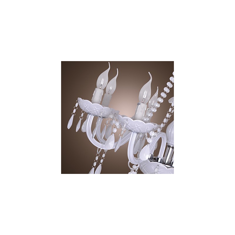 Rustic Lodge Crystal Electroplated Crystal Chandelier