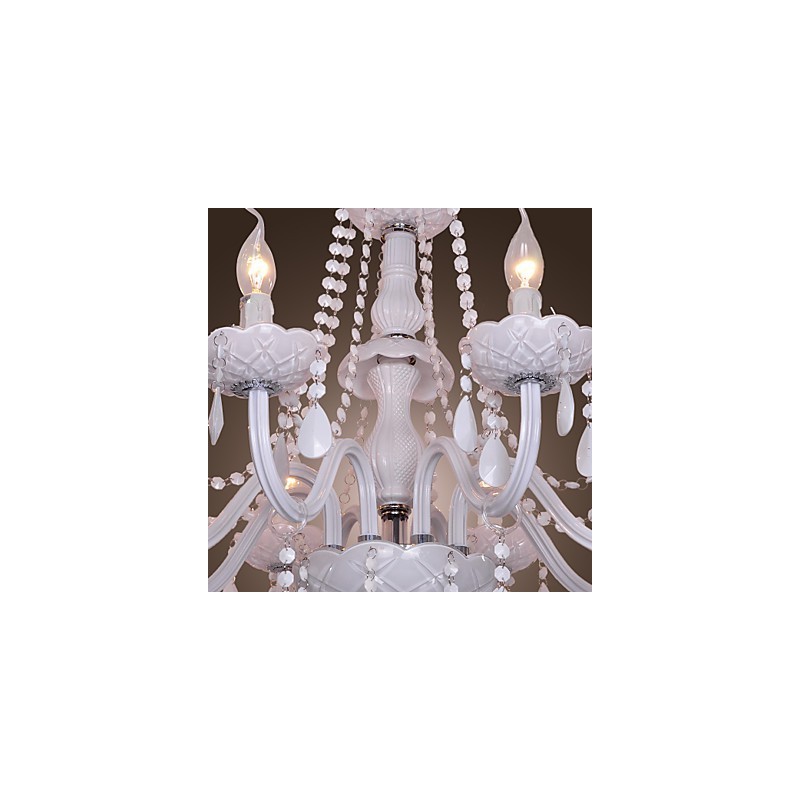 Rustic Lodge Crystal Electroplated Crystal Chandelier