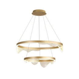 Golden Wave Ripple Pendant Light Ceiling Light 2 Light