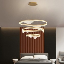 Pendant Light Golden Wave Ripple Hanging Light 3 Light