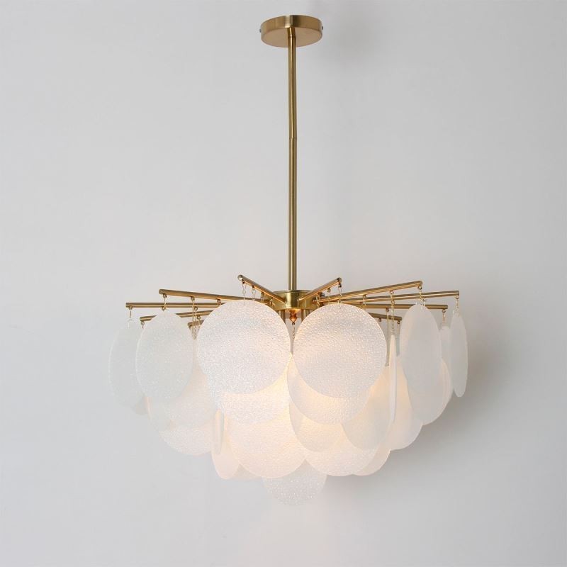 Modern 6 Light Hanging Light Pendant Light With Glass Shape