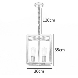 Modern Simple Pendant Light Iron Cage Hanging Lamp