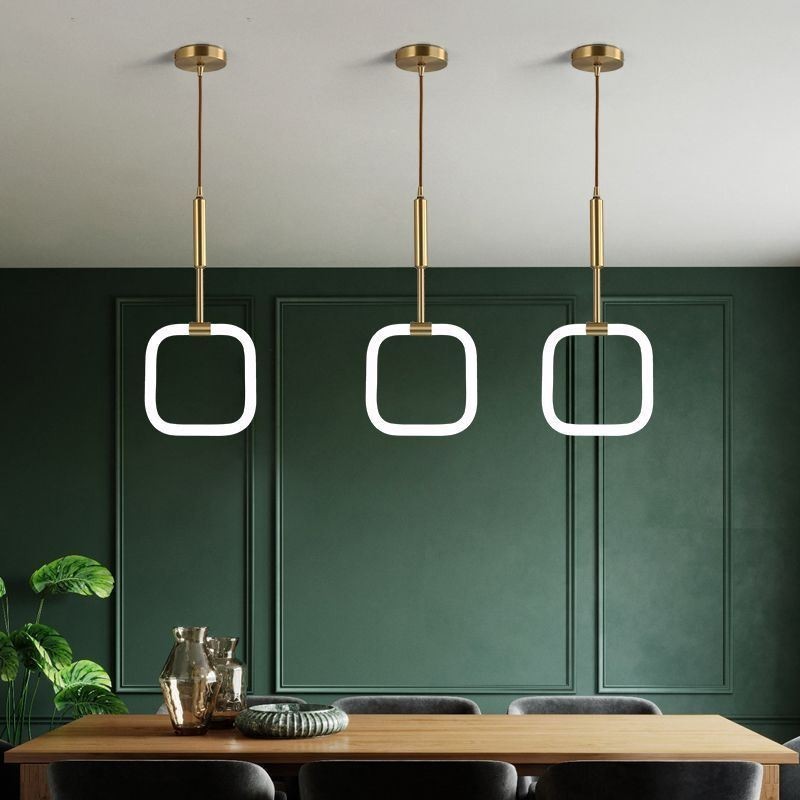 Modern Simple Pendant Light Brass Ceiling Light