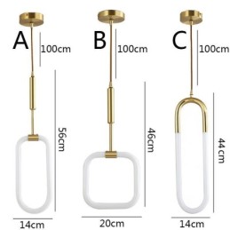 Modern Simple Pendant Light Brass Ceiling Light