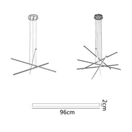 Linear Suspension Pendant Light Decorative Light Fixture