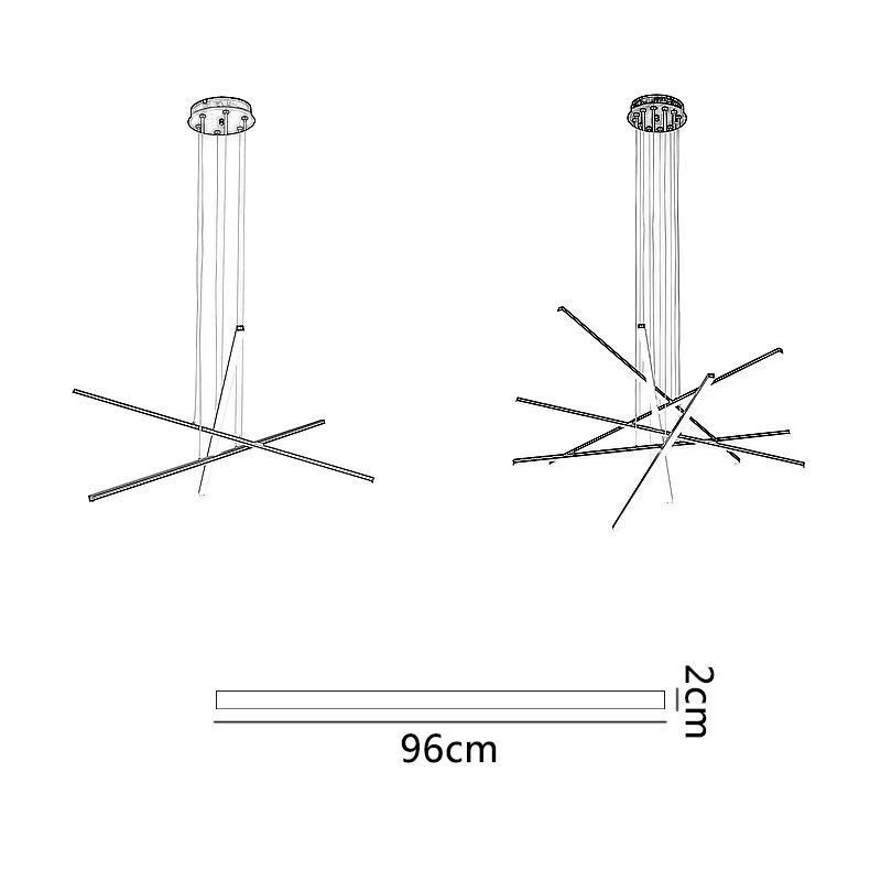 Linear Suspension Pendant Light Decorative Light Fixture