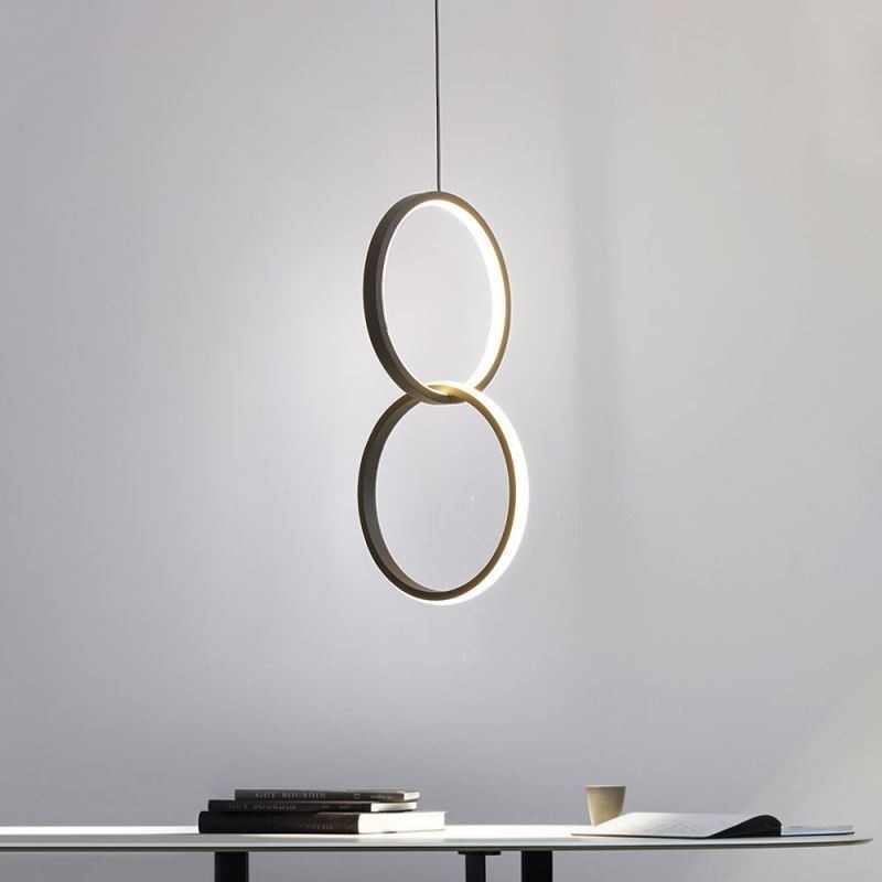 Mimimalist Double Ring Pendant Light