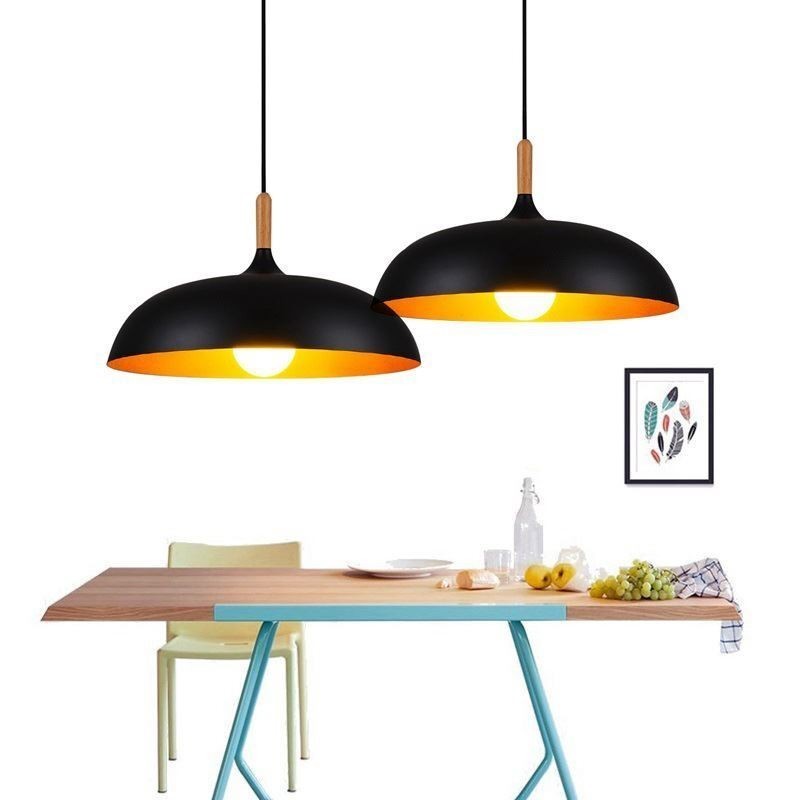 Modern Pendant Light Minimalist Decorative Light Fixture Black White