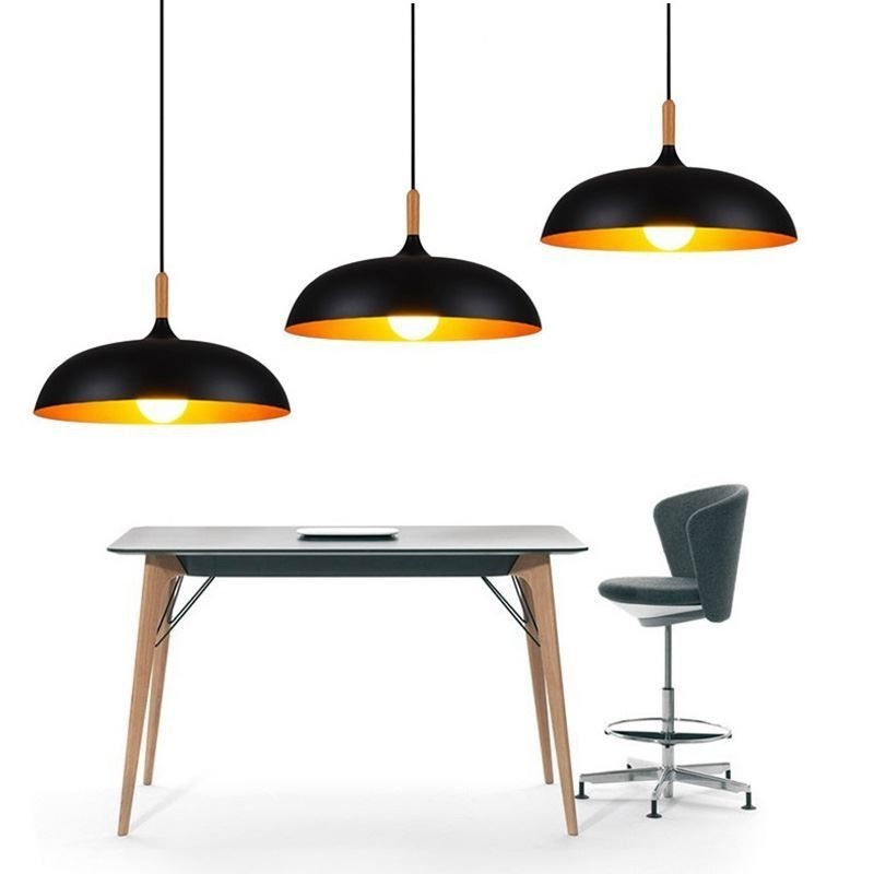 Modern Pendant Light Minimalist Decorative Light Fixture Black White