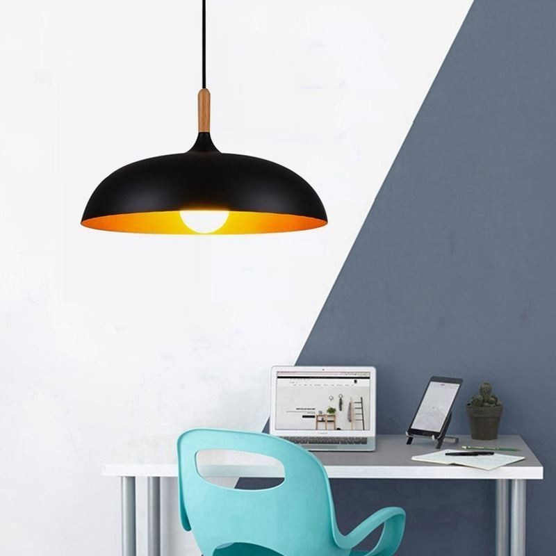 Modern Pendant Light Minimalist Decorative Light Fixture Black White