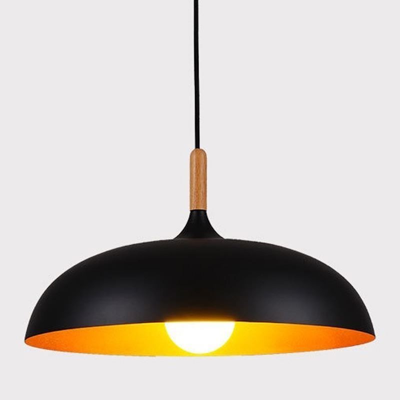Modern Pendant Light Minimalist Decorative Light Fixture Black White