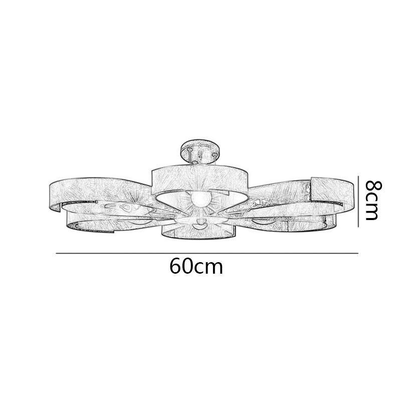 Modern Vintage Ceiling Light Iron Flower Shaped Pendant Light