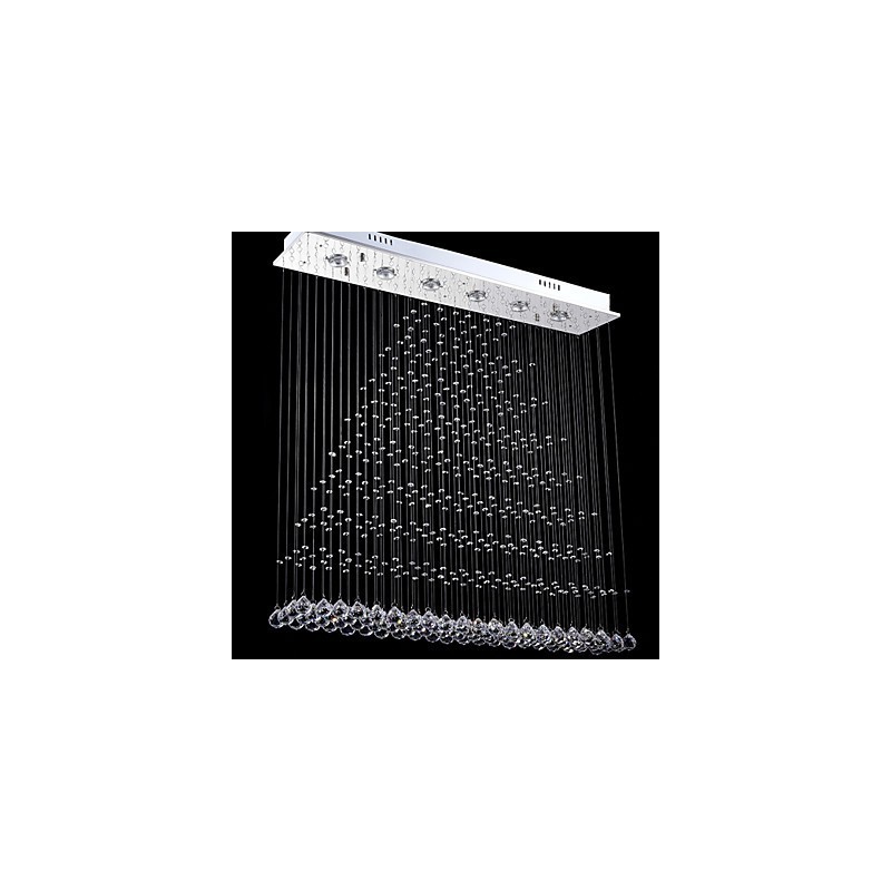 Rectangle Crystal Pendant Light Ceiling Chandelier Lighting Lamps Fixtures
