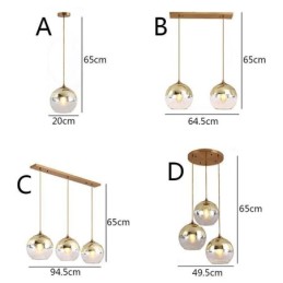 Creative Iron+Glass Globe Pendant Light Decorative Lighting