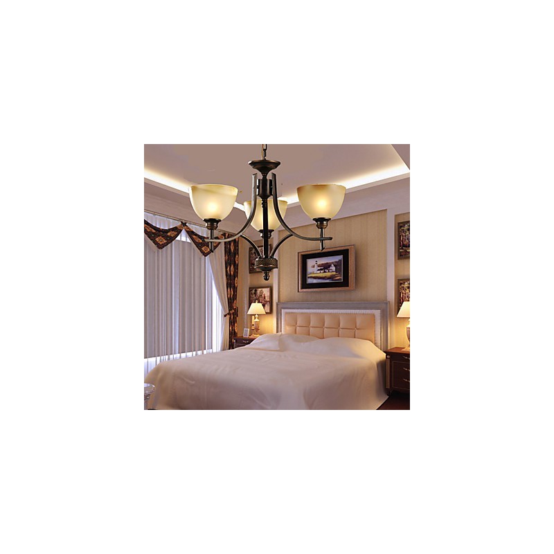 Elegant Chandelier with 3 Lights in Warm Light
