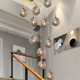 Glass Pendant Light Creative Decorative Glass Globe Loft