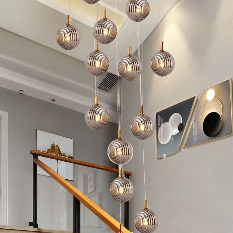 Glass Pendant Light Creative Decorative Glass Globe Loft