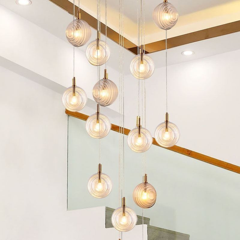 Glass Pendant Light Creative Decorative Glass Globe Loft