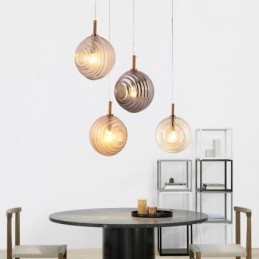 Glass Pendant Light Creative Decorative Glass Globe Loft
