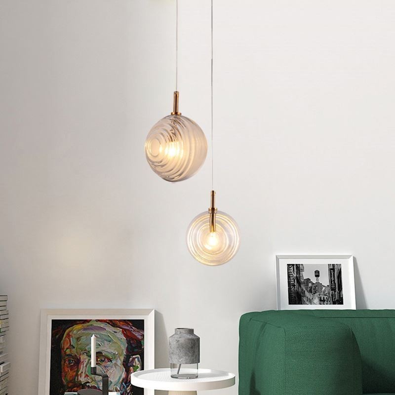 Glass Pendant Light Creative Decorative Glass Globe Loft