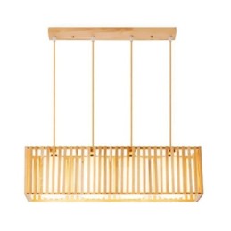 Minimalist Wood Cage Pendant Light