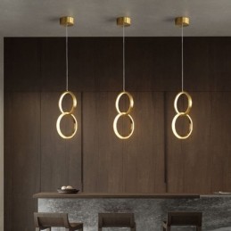 Pendant Light Brass Rings Decorative Light Fixture