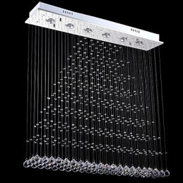 Rectangle Crystal Pendant Light Ceiling Chandelier Lighting Lamps Fixtures
