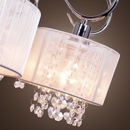 Modern Contemporary Crystal Chrome Metal Chandelier