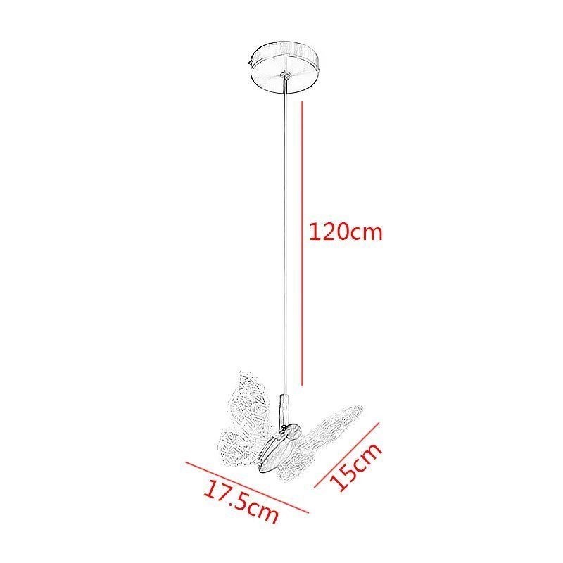 Pendant Light Acrylic Butterfly Ceiling Light Fixture