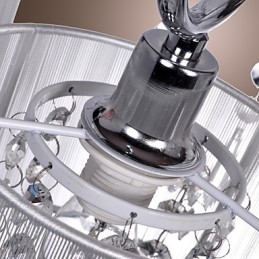 Modern Contemporary Crystal Chrome Metal Chandelier