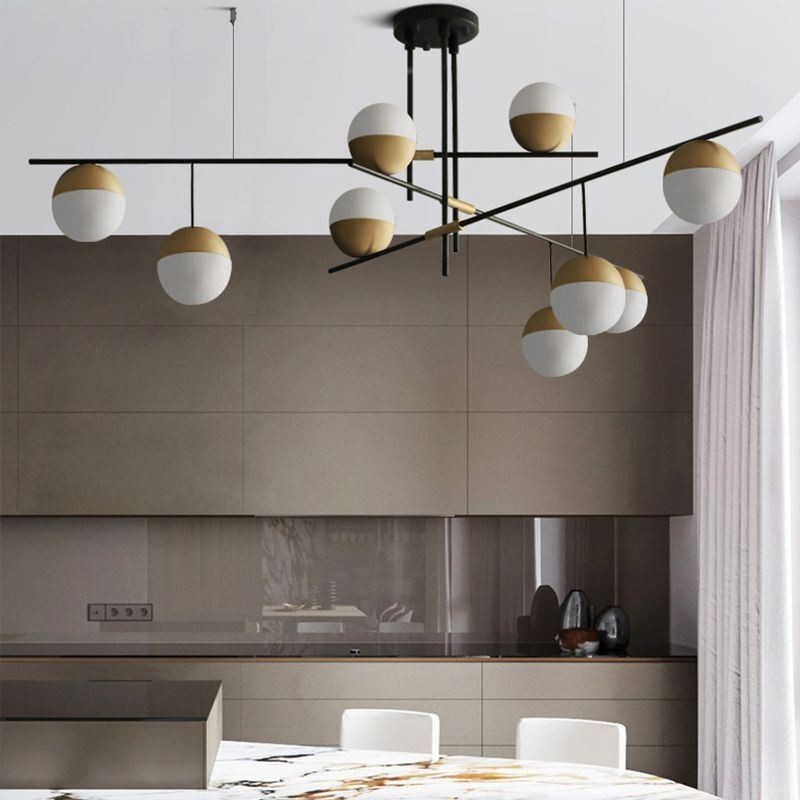 Glass Ball Chandelier Ceiling Light